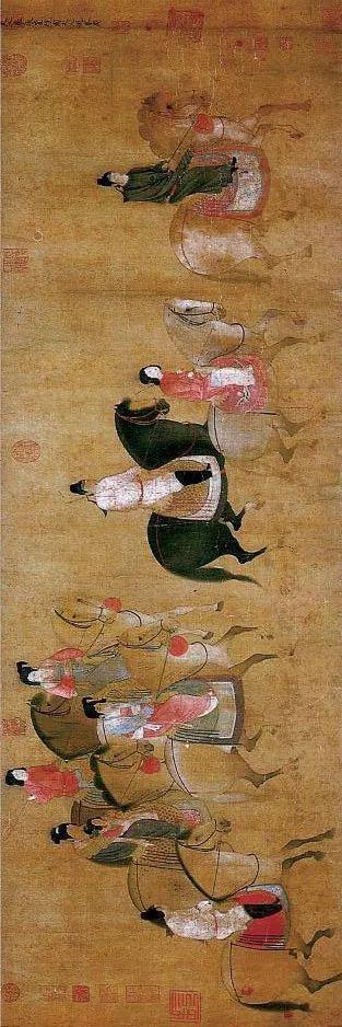 ▲ 唐·張萱《虢國(guó)夫人游春圖》