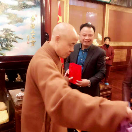 阮先鋒到廣濟寺拜訪中國佛教協(xié)會副會長釋演覺