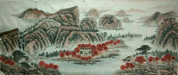 嶗峰潑彩墨 峨眉寄丹青 記當(dāng)代山水畫家管盛