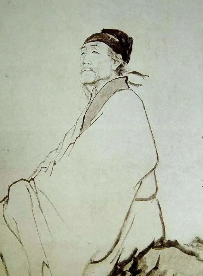 這幅畫的模特其實(shí)是畫家蔣兆和自己,。