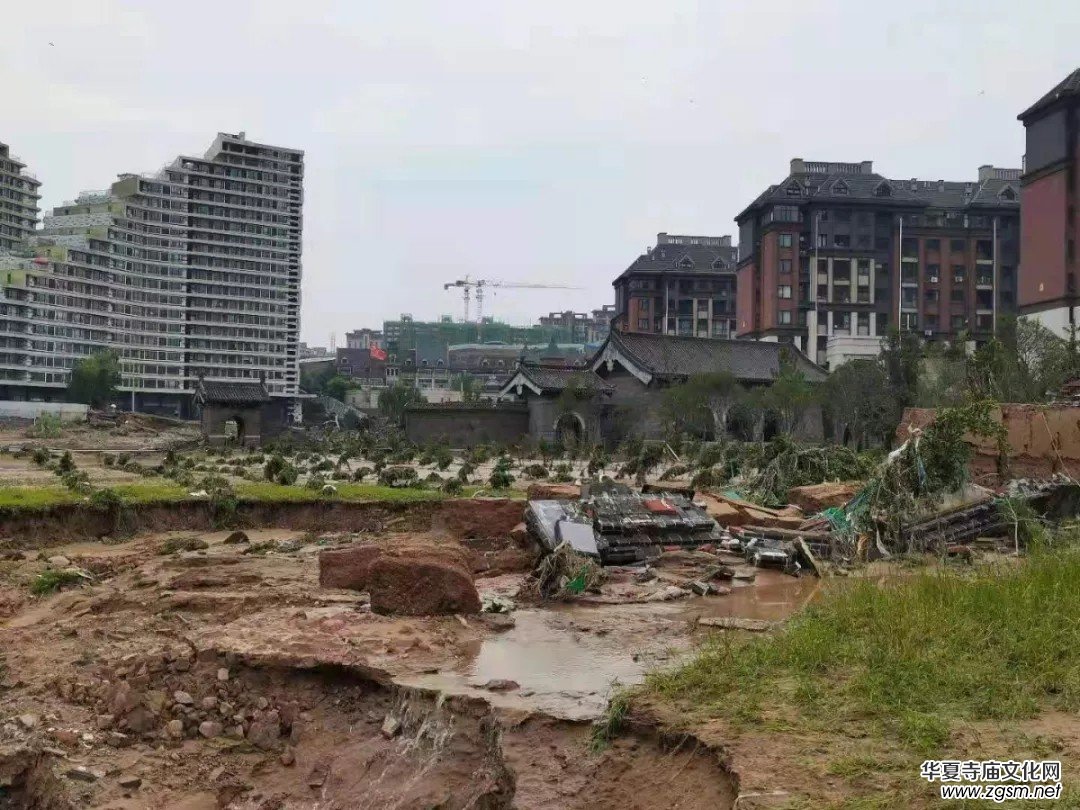 暴雨下的滎陽洞林寺受災(zāi)實(shí)況,，千年古剎災(zāi)后修建迫在眉睫