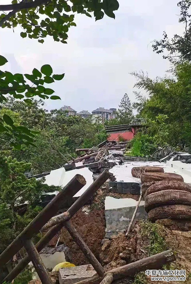 暴雨下的滎陽洞林寺受災(zāi)實(shí)況，千年古剎災(zāi)后修建迫在眉睫
