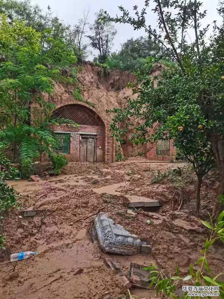 暴雨下的滎陽洞林寺受災(zāi)實(shí)況,，千年古剎災(zāi)后修建迫在眉睫