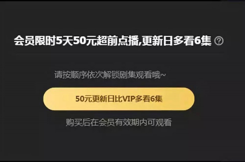 超前點(diǎn)播,、VVIP,、會(huì)員專(zhuān)屬結(jié)局 視頻平臺(tái)花樣賺錢(qián)