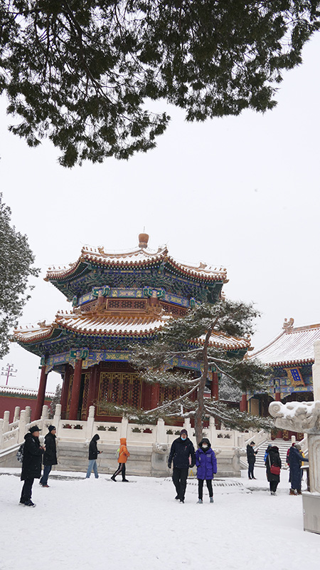 雪中景山公園,、故宮