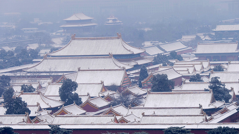 雪中景山公園,、故宮——李月攝影