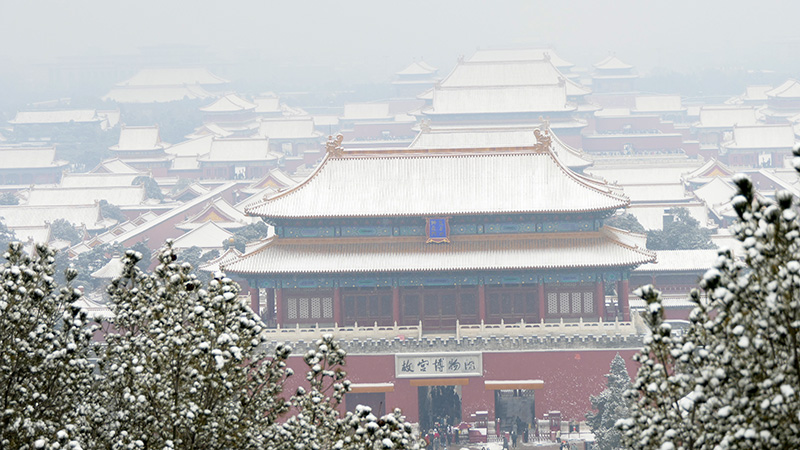 雪中景山公園,、故宮——李月攝影