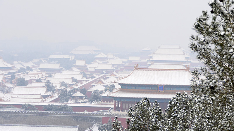 雪中景山公園,、故宮——李月攝影