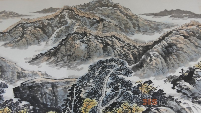 畫中游長城 長城一墨6年杰作800米長城畫卷再現(xiàn)京城