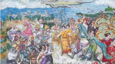 著名書(shū)畫(huà)家朱文、桑一田等以國(guó)畫(huà)長(zhǎng)卷歌頌 “一帶一路”